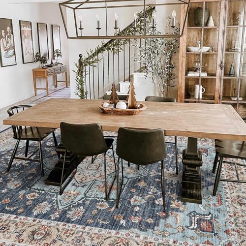 TOPRUUG Washable Oriental Area Rug: 8x10 Rugs for Living Room Non Slip Rug - Image 3