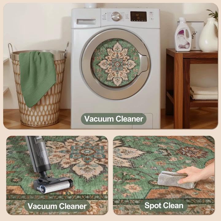 Tangsoo Farmhouse 3x5 Rugs, Washable Non Slip Accent Rugs for Entryway - Image 5