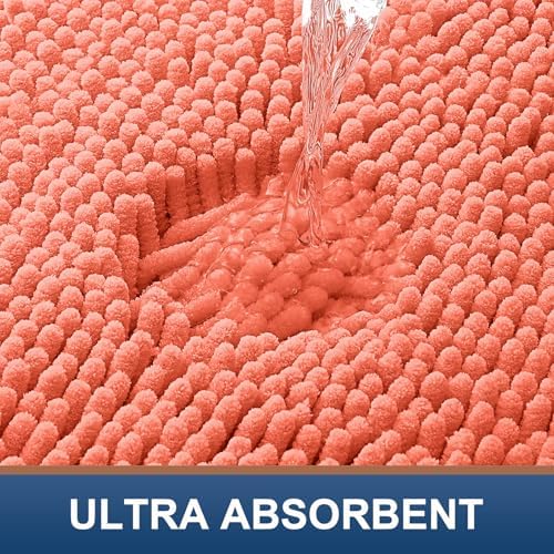 Smiry Bathroom Rugs 59X24, Luxury Chenille Extra Soft Absorbent Bath Mat - Image 4