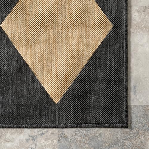 nuLOOM Sabina Dark Grey Trellis Indoor/Outdoor Runner Rug, 2' x 10' - Image 4