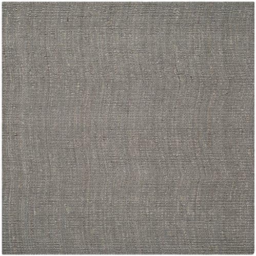 SAFAVIEH Natural Fiber Square Rug 4', Jute Knotted Light Grey NF447G by Unknown