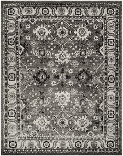 SAFAVIEH Vintage Hamadan Area Rug 10'6"x14', Grey & Black VTH214K - Image 3
