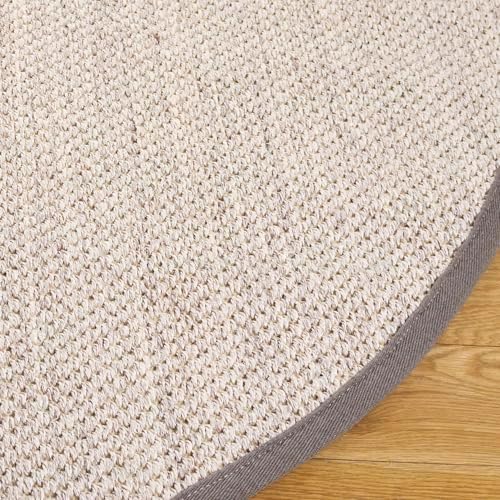 SAFAVIEH Natural Fiber Oval Rug 6x8 Textured, Marble & Khaki NF143E - Image 4