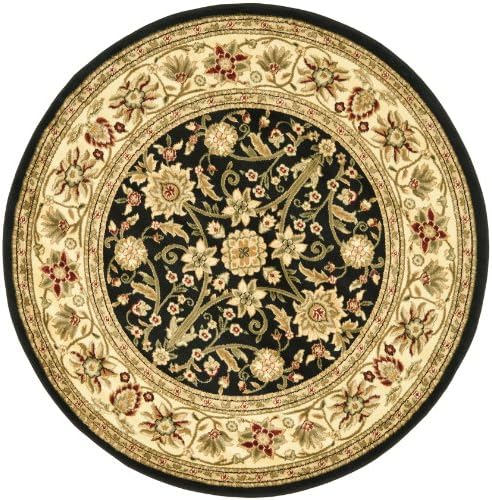 SAFAVIEH Lyndhurst Round Rug 5'3", Black & Ivory LNH212A - Image 3