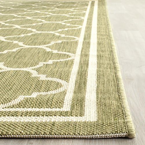 SAFAVIEH Courtyard Collection 2'3" x 8' Green/Beige CY6918 Trellis Indoor/ Outdoor Waterproof Easy Cleaning Patio Backyard Runner Rug - Image 3