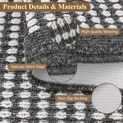 Ileading Kitchen Mat Sets 3 Piece Washable Grey Kitchen Floor Runner Rugs - Image 3