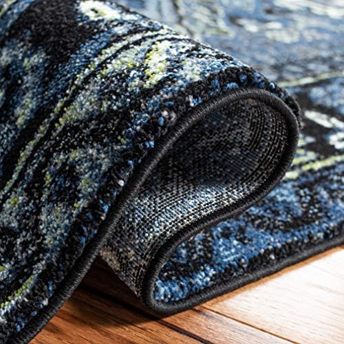SAFAVIEH Vintage Hamadan Area Rug 11'x15', Traditional Blue & Grey VTH211N - Image 6
