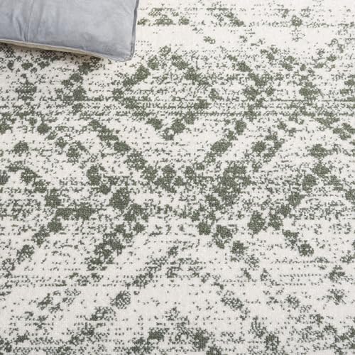 SAFAVIEH Area Rug 8x10 - Adirondack Collection - Large - Ivory & Dark Green, Geometric Trellis Pattern, Non-Shedding & Easy Cleaning, Ideal for Living Room, Bedroom, Office, Dining Space (ADR131W) - Image 4
