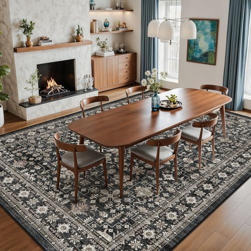 Grey Area Rug 9x12 for Living Room Bedroom - Image 4
