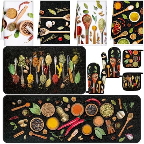 Fourluoo 10 Pcs Rustic Farmhouse Kitchen Accessories Set by Fourluoo