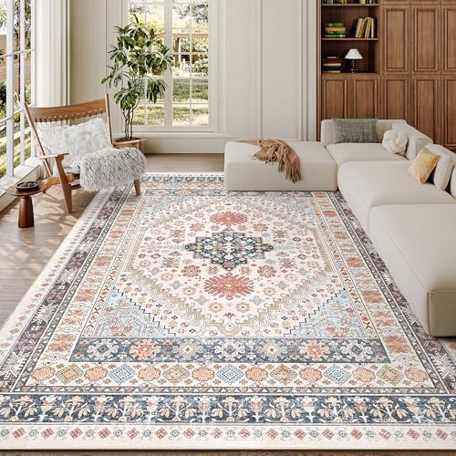zesthome 6x9 Area Rugs for Living Room,Large Washable Rug,Blue Red - Image 4
