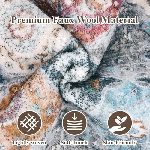 HEBE Hallway Runner Rug 2'8''x8', Washable Non Slip Kitchen Rug Runner - Image 3