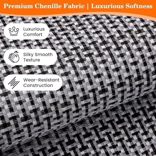 StepRite Kitchen Rugs, Kitchen Mat for Floor, 47"x20" Non-Slip Machine-Washable Commercial Floor Mat, Absorbent Heavy-Duty Rug for Office & Home, Sink Standing Mat, Entryway Carpet, Door Mat, Black - Image 3