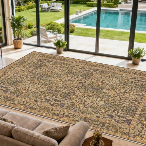 9x12 Washable Area Rugs for Living Room Soft Carpet (Goldenrod) - Image 2