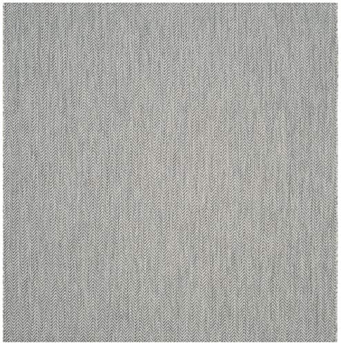 SAFAVIEH Courtyard Outdoor Square Rug 10', Modern Grey & Navy CY8022-36812 - Image 2