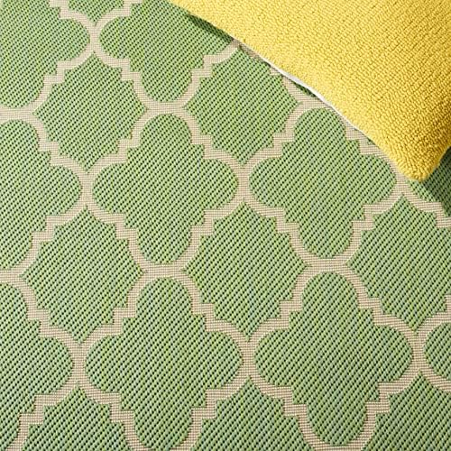 SAFAVIEH Washable Rug Outdoor Courtyard Collection - 2'3" x 22' Runner, Green & Beige, Non-Shedding & Easy Cleaning, Ideal for Patio, Entryway, Mudroom, Hallway, Kitchen (CY6918-244) - Image 5