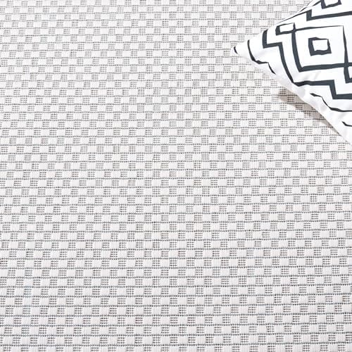 SAFAVIEH Washable Rug Outdoor Courtyard Collection - 2'3" x 10' Runner, Ivory & Teal, Non-Shedding & Easy Cleaning, Ideal for Patio, Entryway, Mudroom, Hallway, Kitchen (CY8475-53512) - Image 4
