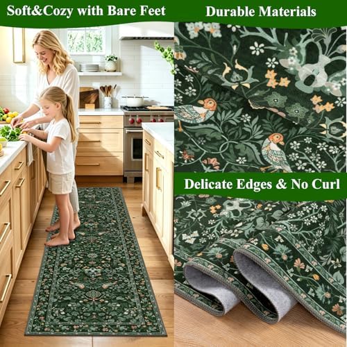 HEBE Hallway Runner Rug 2'x8', Washable Non Slip Kitchen Rug Runner - Image 5