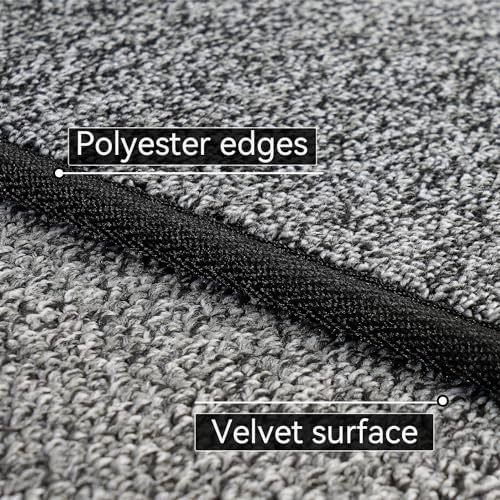 Runner Rug with Non Slip Rubber Backing 2'6“*8', Washable Soft Floor Carpet for Kitchen, Hallway, Entryway Indoor, Bedroom, Laundry, Low Pile Area Rugs, Solid Color with Pointillism Style, Black - Image 2