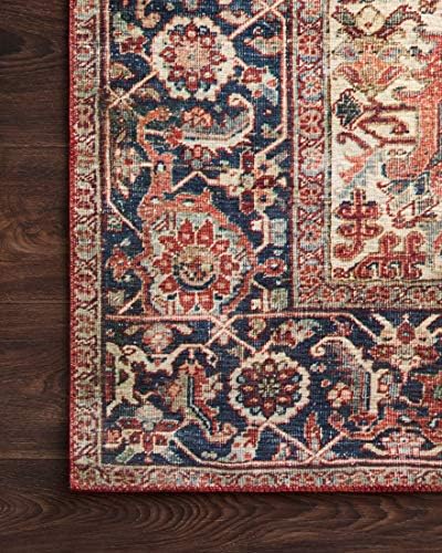 Loloi Layla Red/Navy 3'-6" x 5'-6" Accent Rug - Image 5