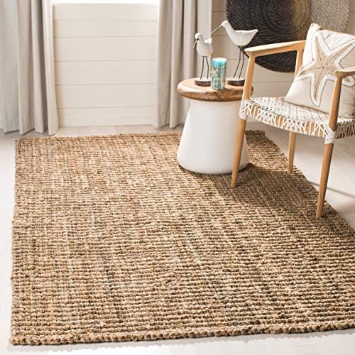 SAFAVIEH Natural Fiber Square Rug 4' Jute Knotted, Natural NF447A - Image 2