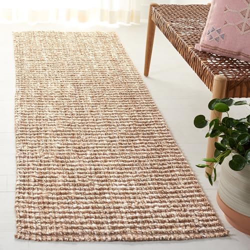 SAFAVIEH Natural Fiber Runner Rug 2x18, Jute Knotted Natural & Ivory NF447N - Image 2