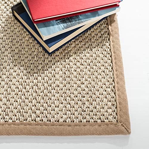 SAFAVIEH Natural Fiber Area Rug 6x9 Textured, Marble & Linen NF143B - Image 4