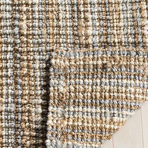 SAFAVIEH Natural Fiber Square Rug 8', Jute Knotted Grey & Natural NF447K - Image 2