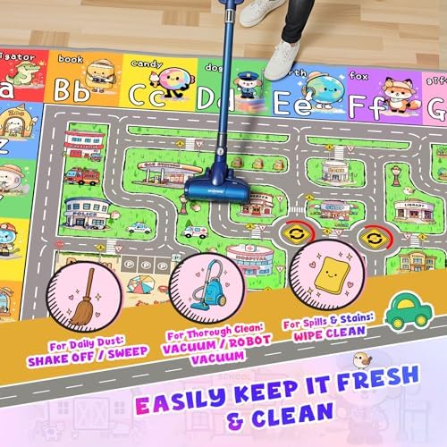 Large Car Road Rug 9x12, Kids Rug for Classroom, Playroom - Image 6