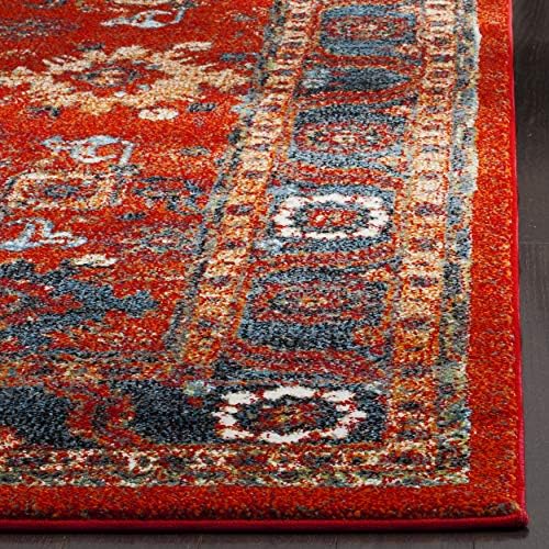 SAFAVIEH Vintage Hamadan Area Rug 8'x10', Traditional Orange & Blue VTH214C - Image 4