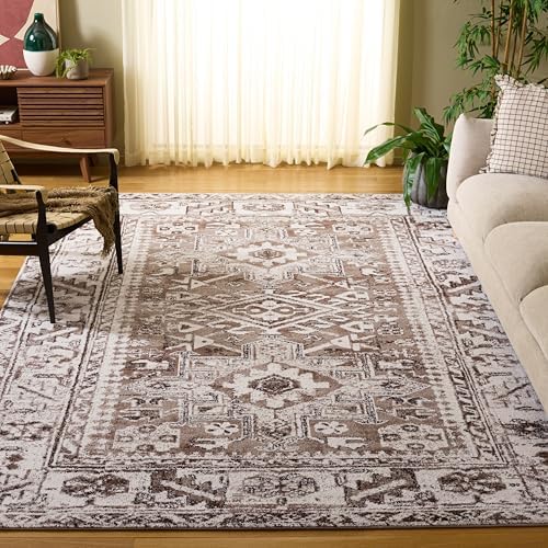 SAFAVIEH Vintage Hamadan Area Rug 8'x10', Traditional Brown & Ivory VTH211T by Unknown