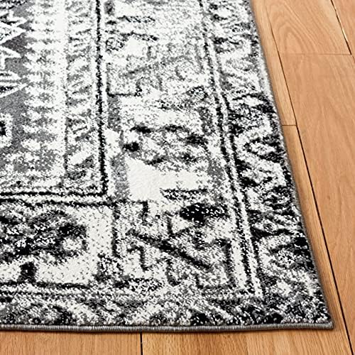 SAFAVIEH Vintage Hamadan Collection Area Rug - 5'3" x 7'6", Grey & Ivory, Traditional Persian Design, Non-Shedding & Easy to Clean, Ideal for Living Room, Bedroom, Dining Space (VTH211G) - Image 7