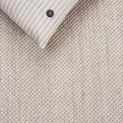 SAFAVIEH Natural Fiber Round Rug 6' Textured, Marble & Khaki NF143E - Image 5
