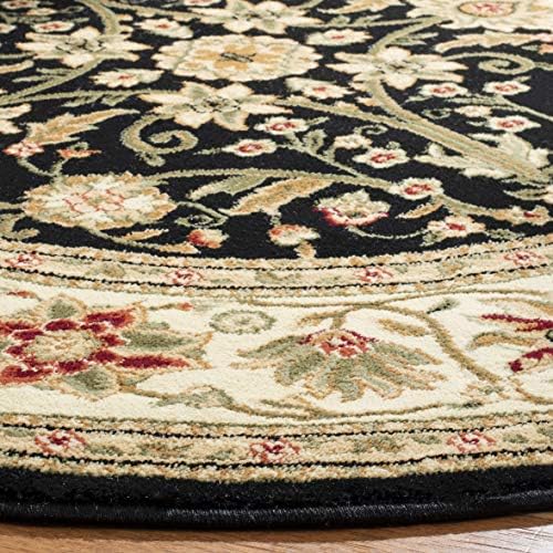 SAFAVIEH Lyndhurst Round Rug 8', Black & Ivory LNH212A - Image 4