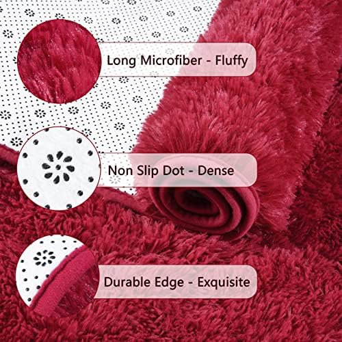 Chicrug Soft Runner Rug for Bedroom Living Room Plush Fluffy Rug 2x4 - Image 6