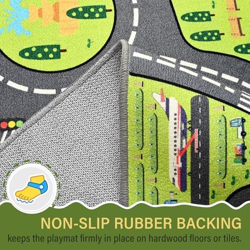 BENRON Kids Car Play Rugs 6x9, Educational City Road Play Mat for Toy Cars - Image 6