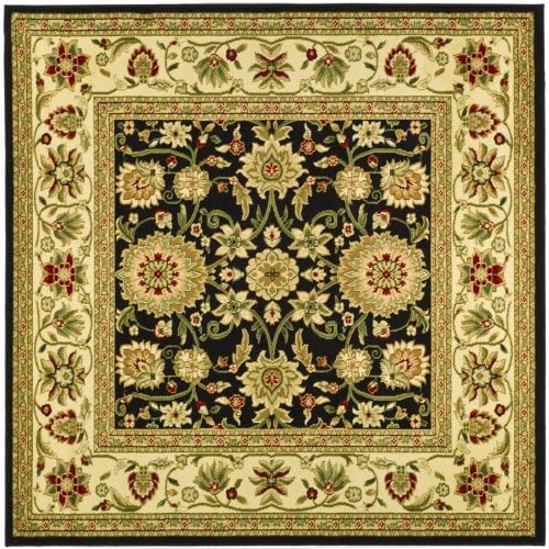 SAFAVIEH Lyndhurst Square Rug 5'3", Black & Ivory LNH212A - Image 4