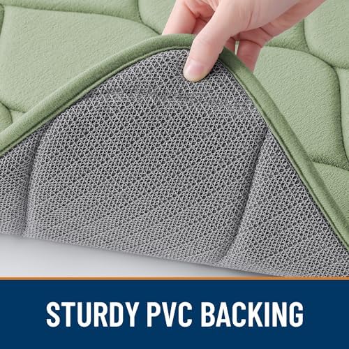 Smiry Memory Foam Bath Mat 24x16, Ultra Soft Absorbent Bathroom Rugs - Image 3