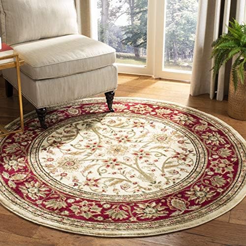 SAFAVIEH Lyndhurst Round Rug 8', Ivory & Rust LNH212R by Unknown