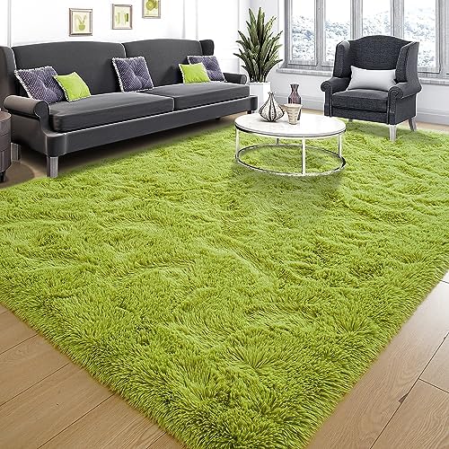 Tepook 5x8 Fluffy Grass Green Rugs for Living Room Bedroom by Tepook