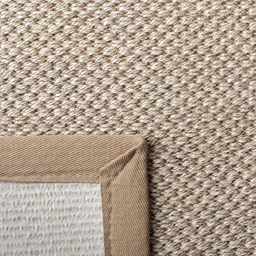 SAFAVIEH Natural Fiber Runner Rug 2'6"x20' Textured, Marble & Linen NF143B - Image 5