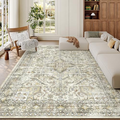 zesthome 6x9 Area Rugs for Living Room,Large Washable Rug,Brown by Zesthome