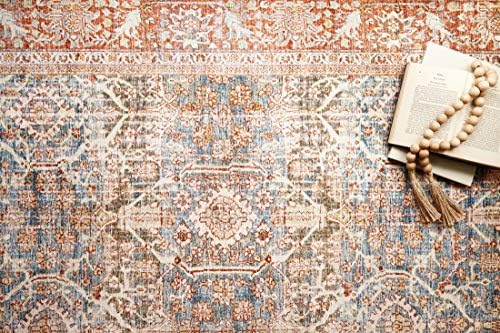 Loloi Layla Ocean/Rust 2'-6" x 7'-6" Runner Rug - Image 2