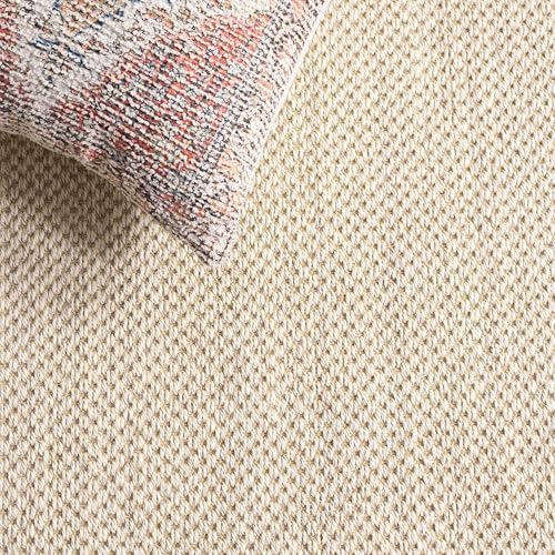 SAFAVIEH Natural Fiber Runner Rug 2'6"x18' Textured, Marble & Linen NF143B - Image 5