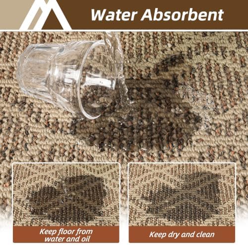 COSY HOMEER Kitchen Rugs Sets of 2 Non-Slip Washable,24”x35“+24”X60“ - Image 4