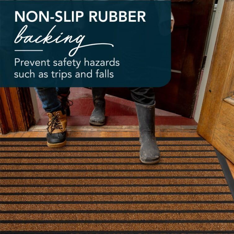 ubdyo Extra Durable Door Mat Outside Entrance (47" x 32", Bright Brown) - Image 6
