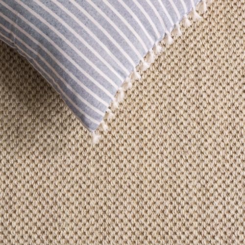 SAFAVIEH Natural Fiber Accent Rug 4x6, Sisal Textured Navy NF143N - Image 3