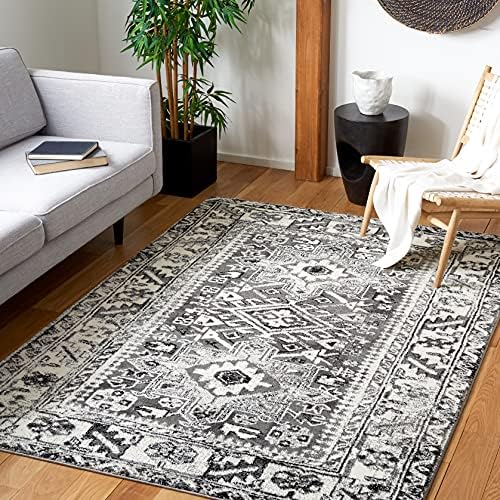 SAFAVIEH Vintage Hamadan Collection Area Rug - 5'3" x 7'6", Grey & Ivory, Traditional Persian Design, Non-Shedding & Easy to Clean, Ideal for Living Room, Bedroom, Dining Space (VTH211G) by Unknown
