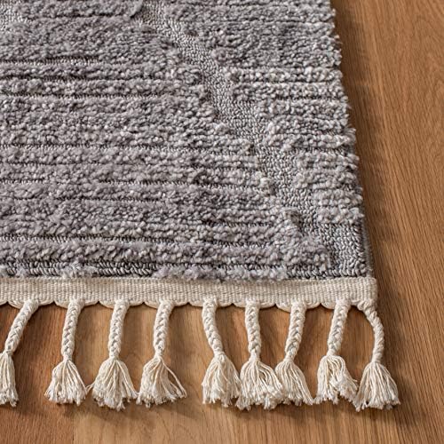 SAFAVIEH Area Rug 3x5 - Marrakesh Collection - Grey, Moroccan Trellis Design with Tassel Detail, Non-Shedding & Easy to Clean, Ideal for Living Room, Bedroom, Dining Space (MRK517F) - Image 5