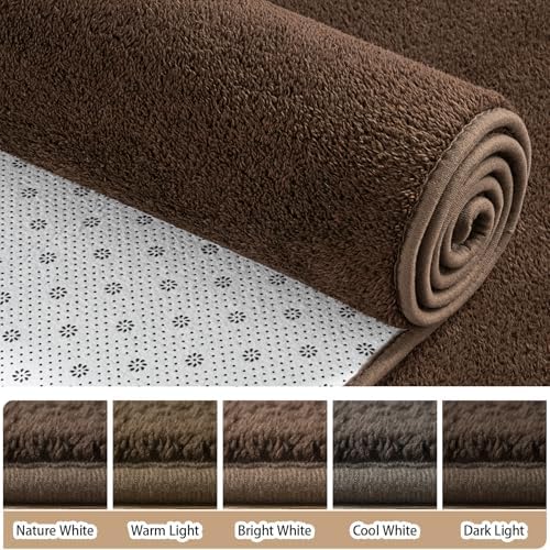 AROGAN 5x7 Area Rugs for Living Room Non Slip Dorm Bedroom Rug, Coffee - Image 3
